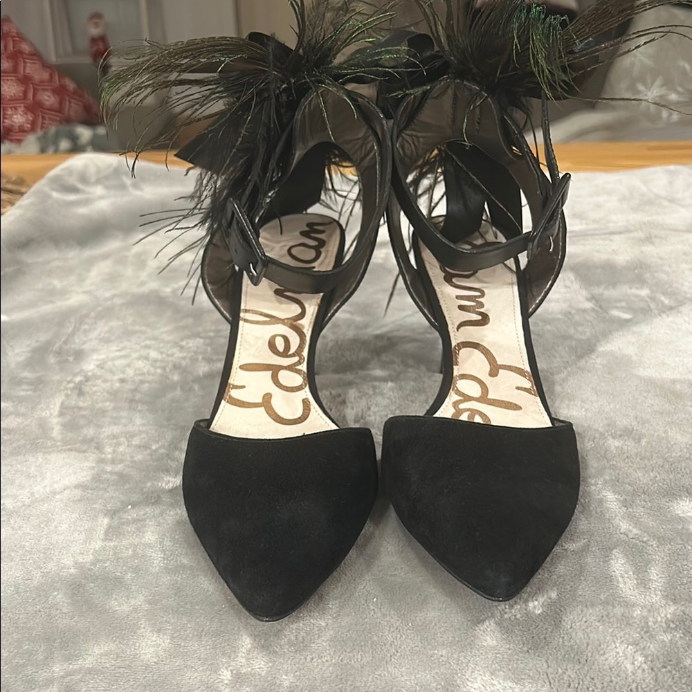 Sam Edelman Black Feathered Women's Shoes
